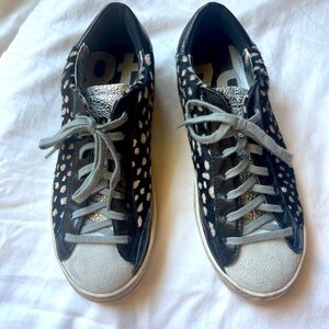 P448, animal print, pony hair sneakers. Size 39.